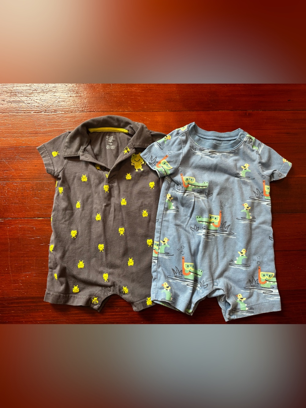 Baby Boy Size 9 Month Short-Sleeve One Piece Short Romper